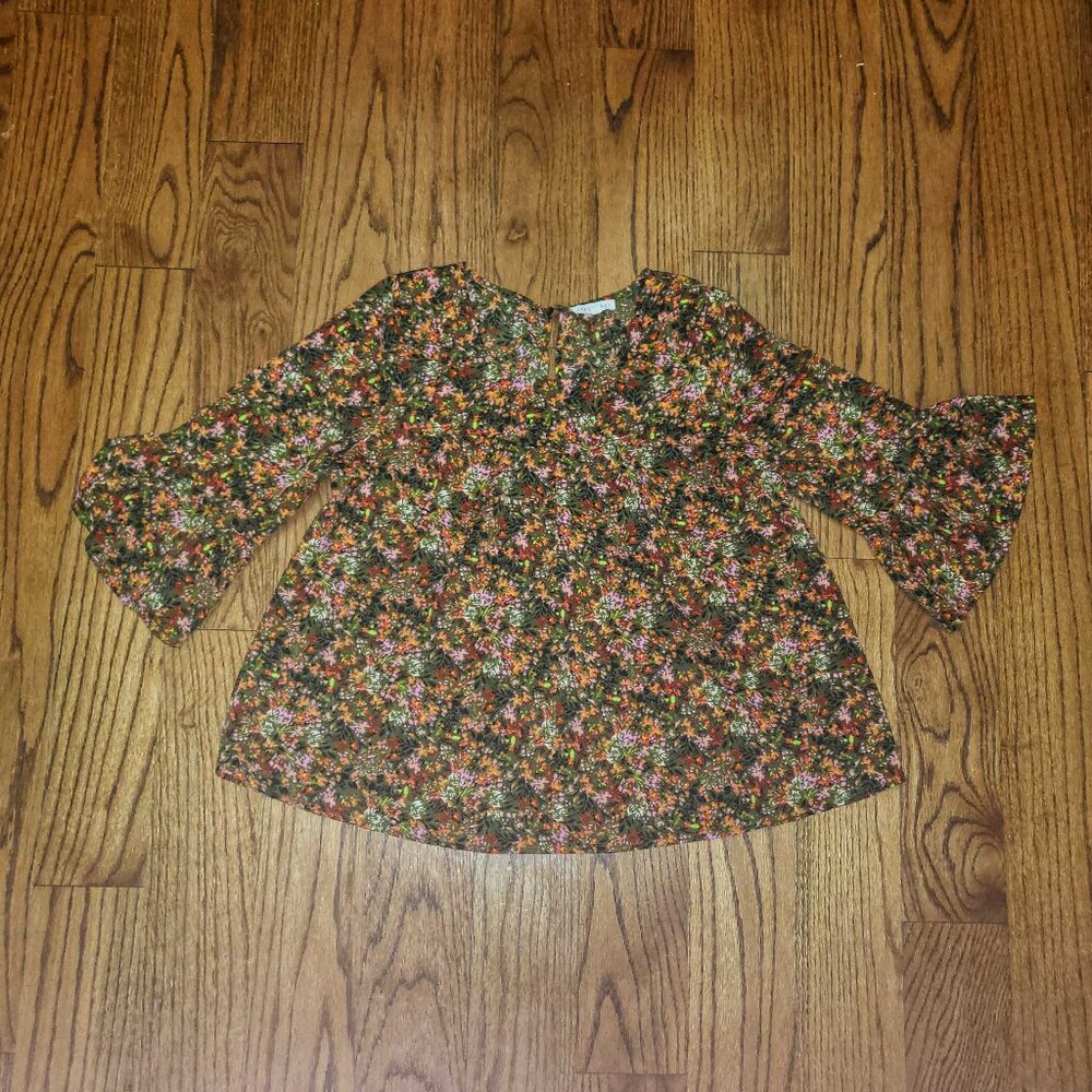 Copper Key autumnal bell sleeve flowy shirt